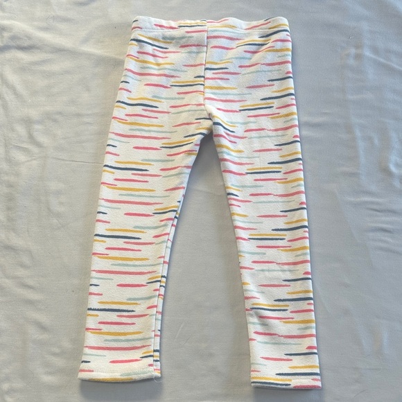 Gymboree White Leggings with Colorful Stripes and plush lining - Picture 5 of 5